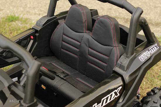 UTV Electric pentru 2 copii Rocker 240W 24V cu Scaun tapitat #Black