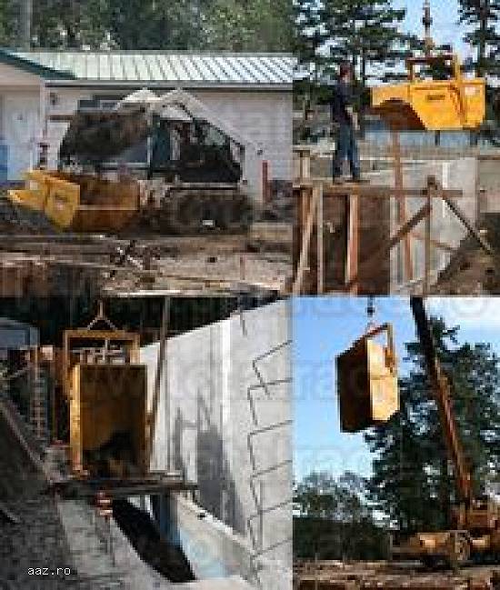 Haba macara metalica Bena macara cu autodescarcare Haba basculabila