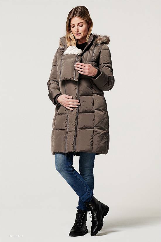 Geaca pentru gravide 3in1 maro New Anna Noppies