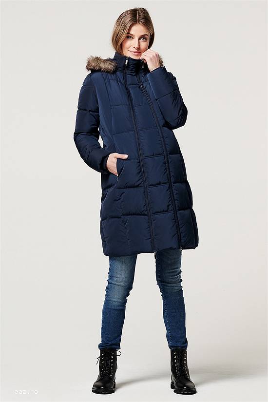 Geaca pentru gravide 3in1 impermeabila bleumarin New Anna