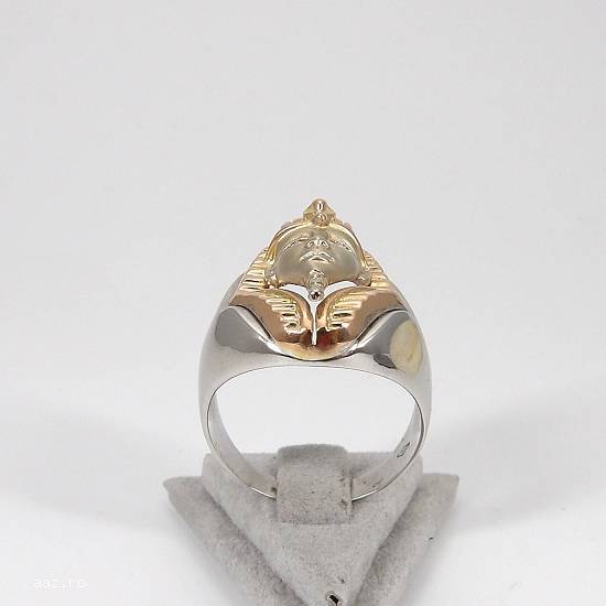 Inel deosebit pfarao aur 14k tutankhamoun cu briliante