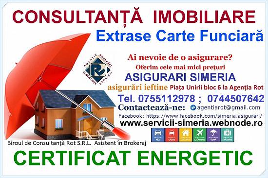 Consultanță imobiliară la Biroul de Consultanță Rot. Certificat Energetic,  PAD