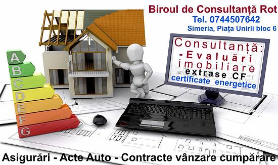 Consultanță imobiliară la Biroul de Consultanță Rot. Certificat Energetic,  PAD