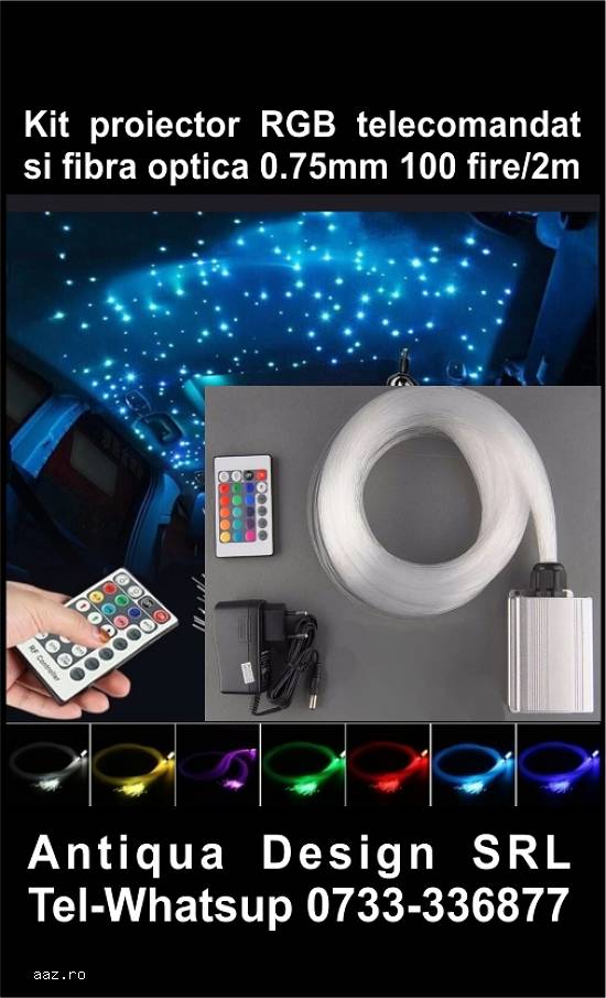 Kit fibra optica pentru plafon auto