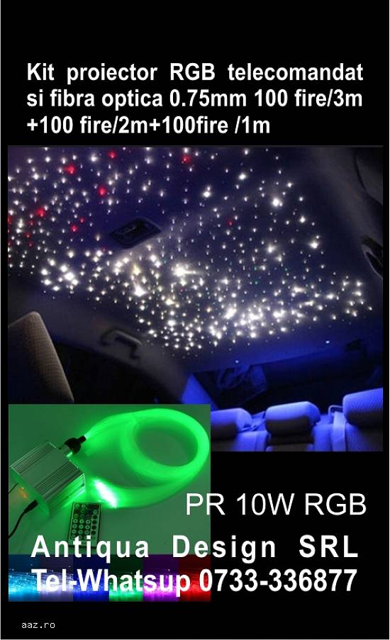 Kit fibra optica pentru plafon auto
