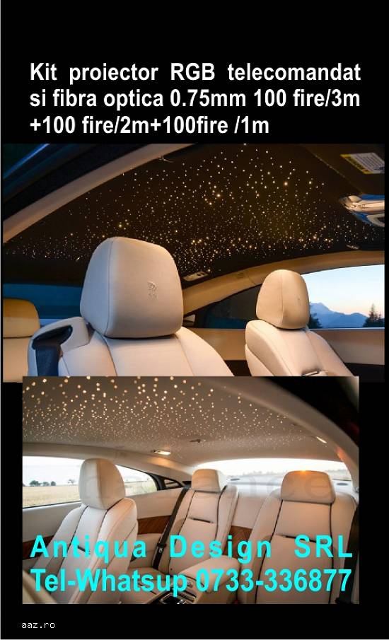 Kit fibra optica pentru plafon auto