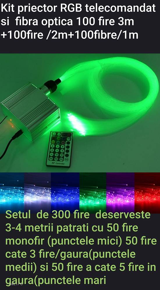 Kit fibra optica pentru tavane dormitor,   camere copii,   living