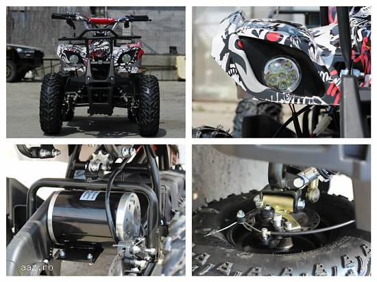 ATV electric pentru copii NITRO Torino Quad 1000W 48V  GRAFITI