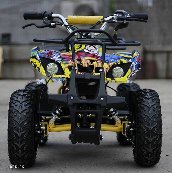 ATV electric pentru copii NITRO Torino Quad 1000W 48V GRAFITI # Yellow