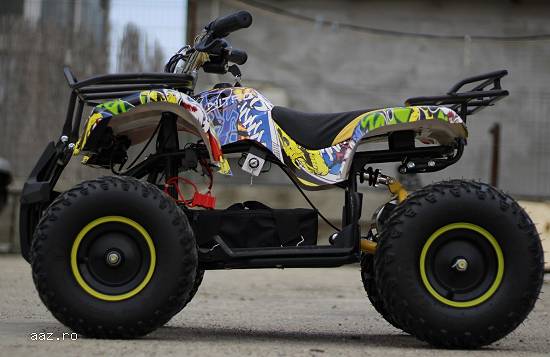 ATV electric pentru copii NITRO Torino Quad 1000W 48V GRAFITI # Yellow