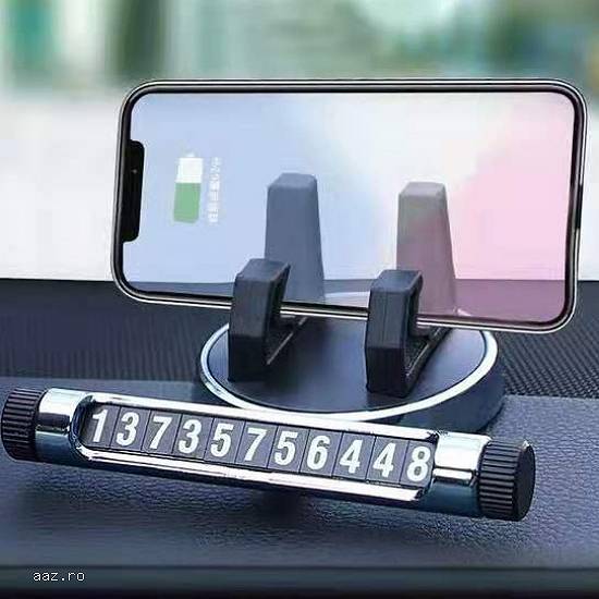 2 in1 Suport Telefon + numar tel. mobil rotativ 360 grade
