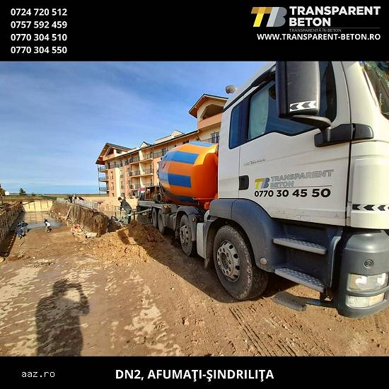 Beton B250 productie,   transport si turnare