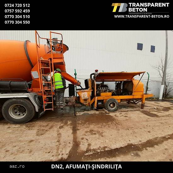 Beton B250 productie,   transport si turnare