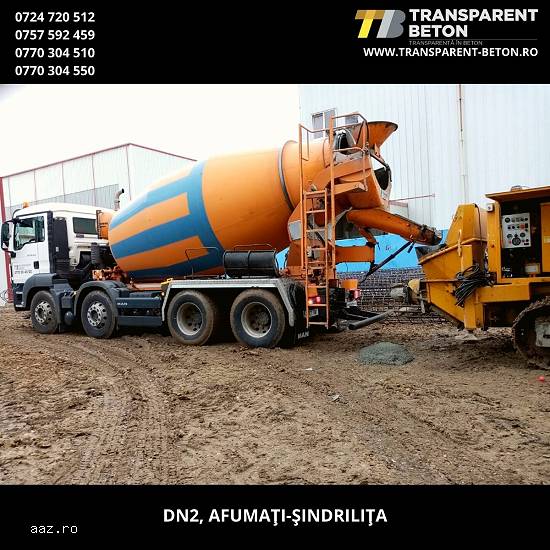 Beton B250 productie,   transport si turnare