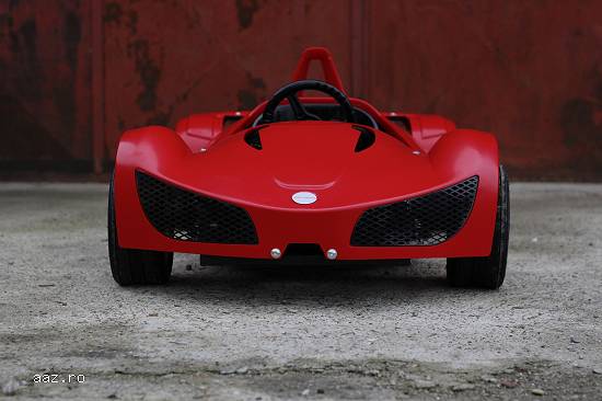 Masinuta-KART electric pentru copii RAZER GT echipat CU ROTI MOI #RED