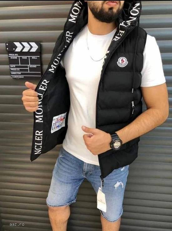 Vesta neagra barbati Moncler b.