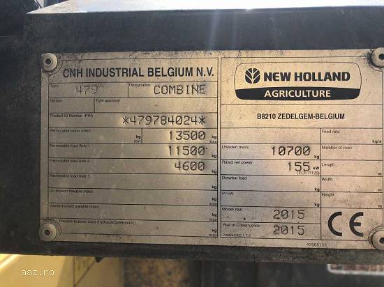 Lichidator judiciar vand Combina New Holland TC5.80 + accesorii