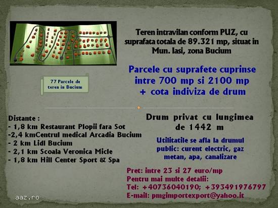 Teren Intravilan,   Iasi,   19euro/mp