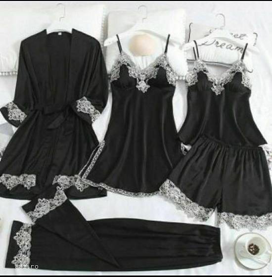 Pijama 5 piese/saten
