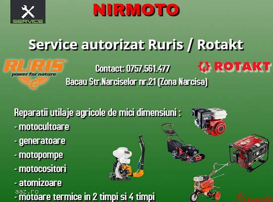Reparatii motocultoare,  motosape,  motopompe,  motocositori,  generatoare in Bacau