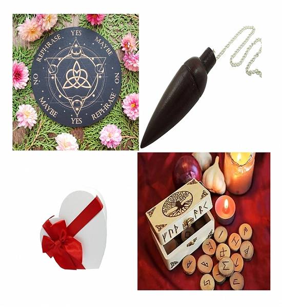 Placa divinatie zeitele + pendul radiestezie +cadou un set rune