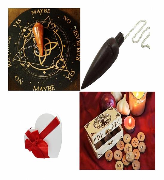 Placa divinatie zeitele + pendul radiestezie +cadou un set rune