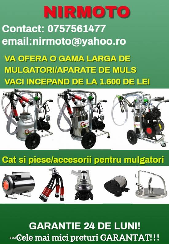 Mulgatoare vaci,  Aparate de muls vaci,  Mulgatoare vaci.Aparate de muls,  masina de muls vaci bacau