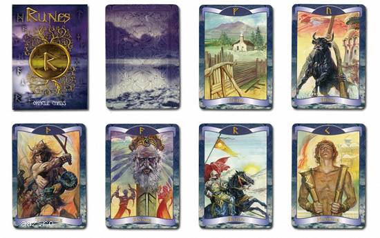 Carti tarot Runes oracle +cartea +cadou un set de rune