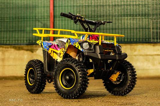 ATV electric KinderAuto Eco Torino Cross 1000W 36V Grafiti Yellow