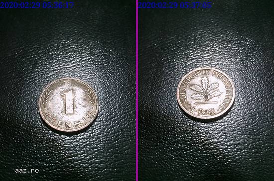 Moneda rara 1 Pfennig 1985 J