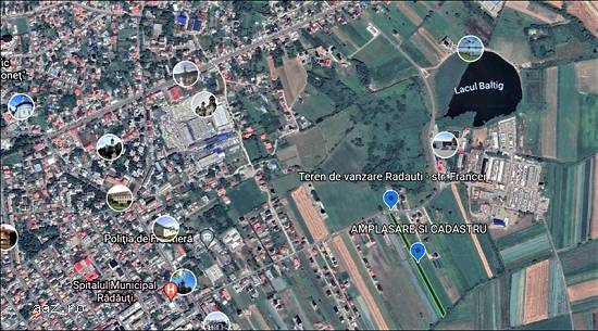 Teren intravilan de vanzare - Radauti-Suceava,   str Francei