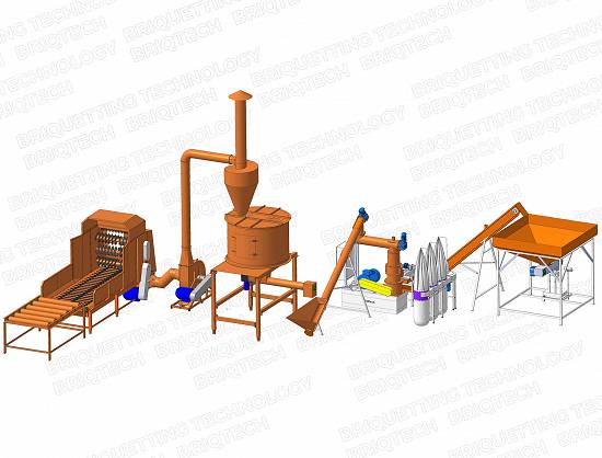 Linie peletizare paie 500-700 kg/ora