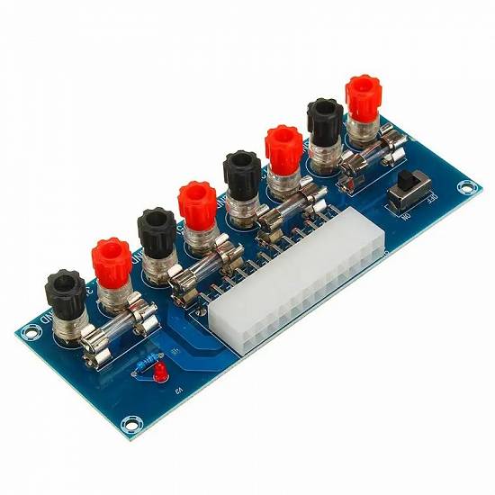 PLACA adaptor de alimentare SURSA PC desktop calculator ATX 3V 5V 12V laborator