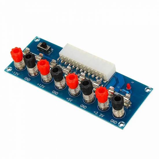 PLACA adaptor de alimentare SURSA PC desktop calculator ATX 3V 5V 12V laborator