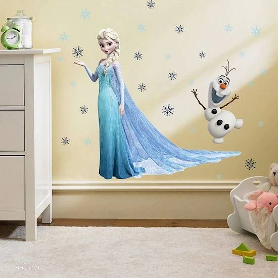 STICKER Elsa Frozen STICKERE PERETE camera fete Disney IEFTINE 60x45cm