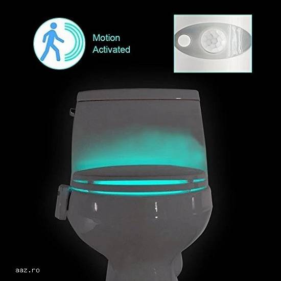 Lampa de veghe LED lumina pentru vasul de toaleta WC cu SENZOR miscare