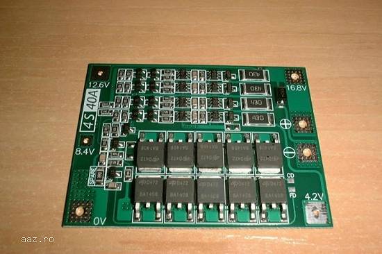 MODUL PROTECTIE la incarcare si descarcare BMS 4s 4 acumulatori 18650 BATERII Li-ion