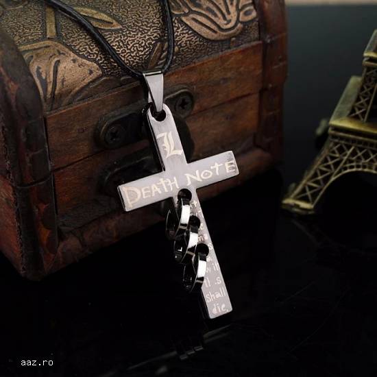 Lant Lantisor Pandantiv Cruce Death Note Anime Manga cu snur
