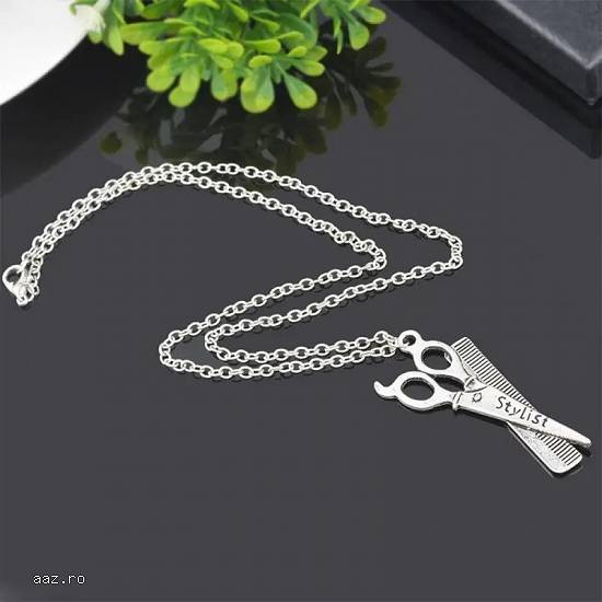 LANT Medalion Frizer STILIST Fashion BARBER Foarfeca Pieptan COAFOR Accesorii