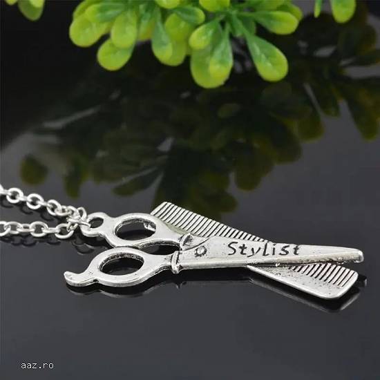 LANT Medalion Frizer STILIST Fashion BARBER Foarfeca Pieptan COAFOR Accesorii