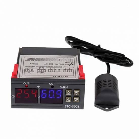 CONTROLER termostat HIGROSTAT pentru temperatura si UMIDITATE electronic DIGITAL pret 220V senzor de
