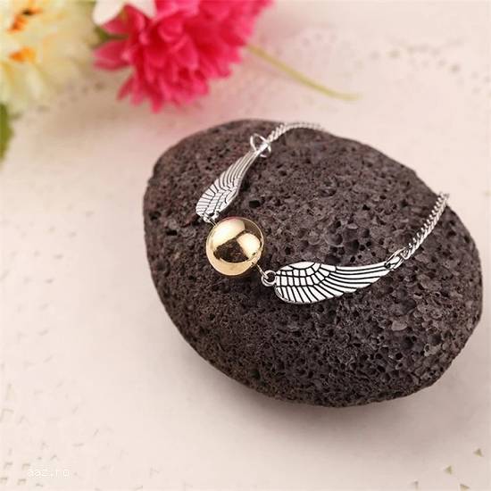 BRATARA Harry Potter Golden Snitch Deathly Hallows Hotoaica AURIE / ARGINTIE