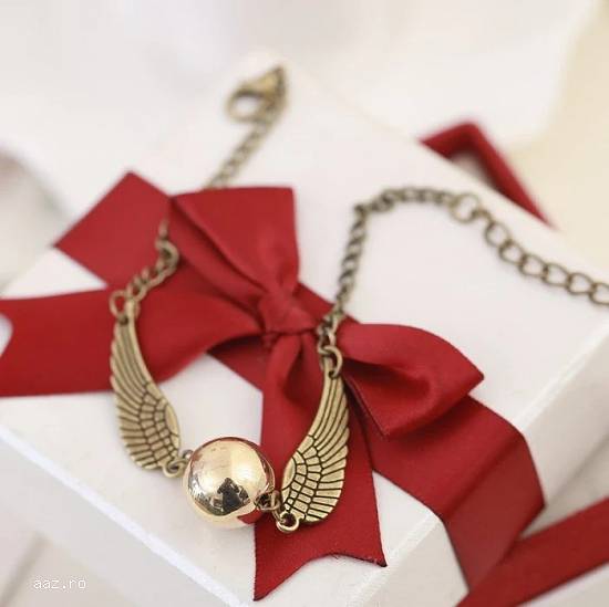BRATARA Harry Potter Golden Snitch Deathly Hallows Hotoaica AURIE / ARGINTIE