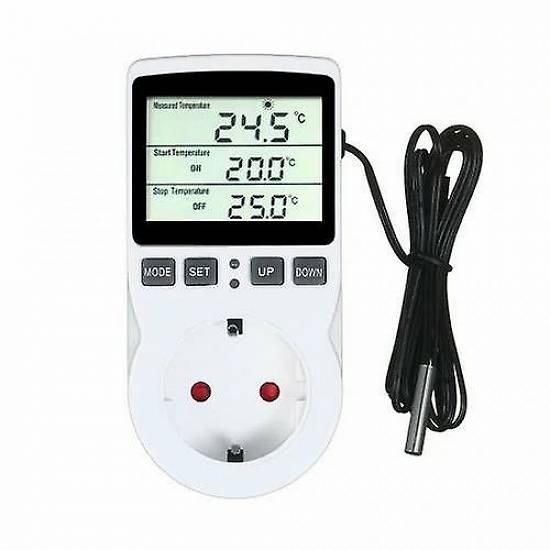 PRIZA cu TERMOSTAT programabila cu SENZOR de TEMPERATURA pentru calorifer electric plasma termica di