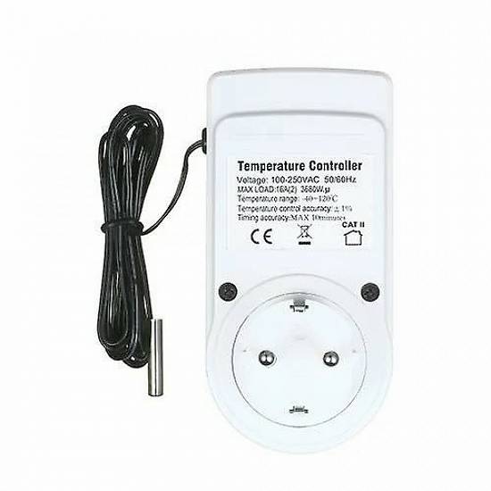 PRIZA cu TERMOSTAT programabila cu SENZOR de TEMPERATURA pentru calorifer electric plasma termica di