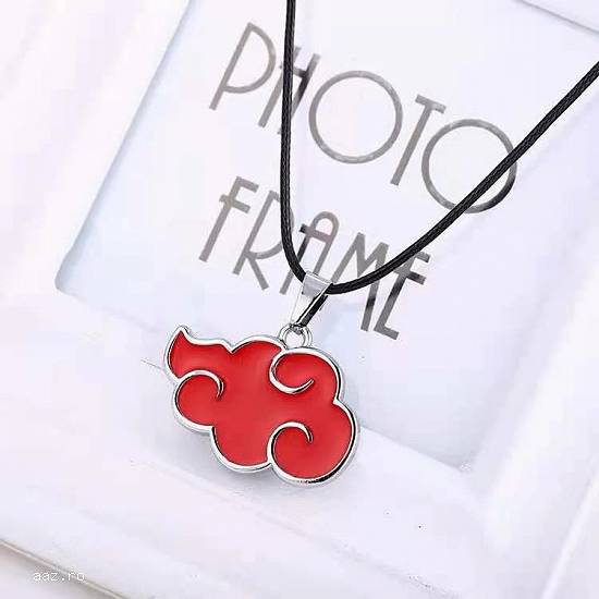 Lant Lantisor Pandantiv Anime Naruto Cosplay Otaku Sharingan Akatsuki Organization Red Cloud Sign