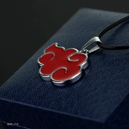 Lant Lantisor Pandantiv Anime Naruto Cosplay Otaku Sharingan Akatsuki Organization Red Cloud Sign