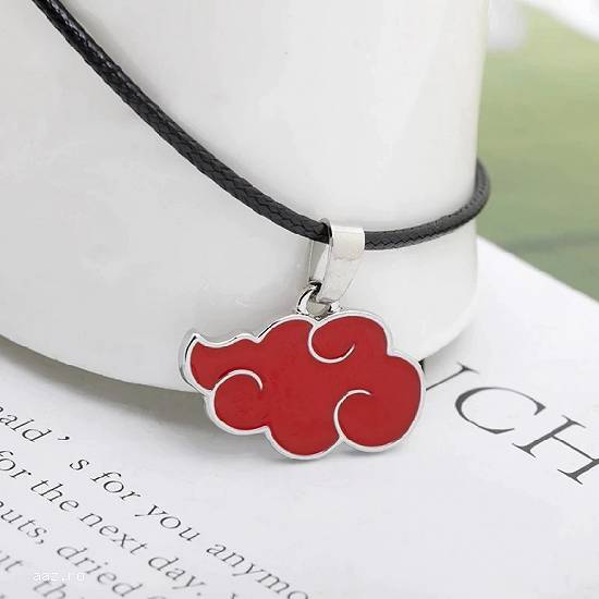 Lant Lantisor Pandantiv Anime Naruto Cosplay Otaku Sharingan Akatsuki Organization Red Cloud Sign
