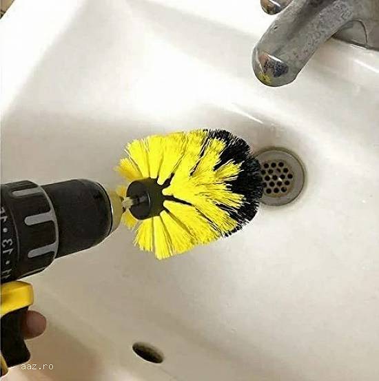 Perie SET 3 PERII nailon de pus la BORMASINA pentru curatat curatare tapiterie covor mocheta PLASTIC