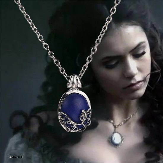 Lantisor COLIER The Vampire Diaries Elena Gilbert LAPIS LAZULI